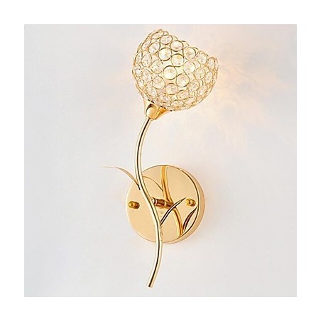 Apliques de pared de cristal de metal contemporáneo moderno