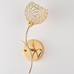 Apliques de pared de cristal de metal contemporáneo moderno