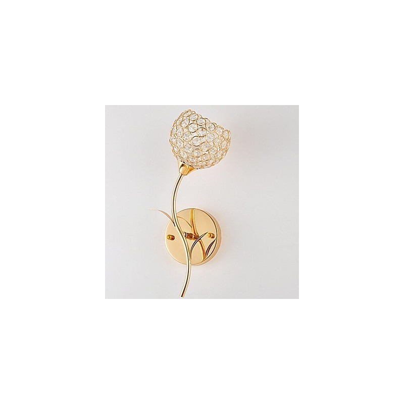 Apliques de pared de cristal de metal contemporáneo moderno