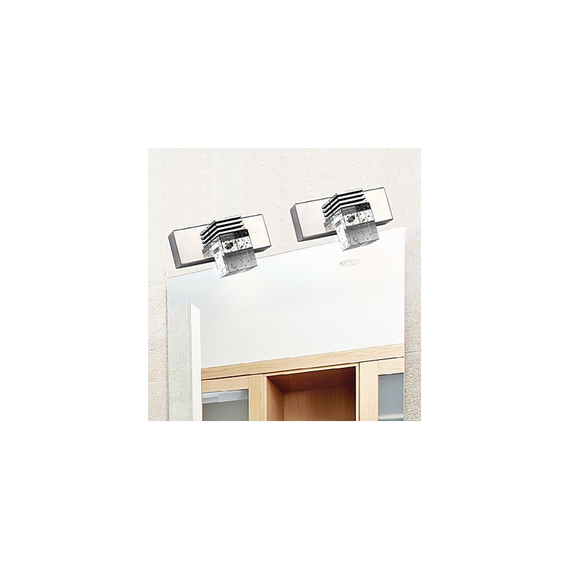 Apliques de pared Iluminación de baño Bañadores de pared Cristal Mini Estilo Moderno Contemporáneo Metal