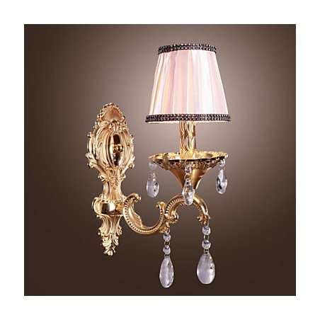 Elegante lámpara de pared de cristal en color rosa Elegante lámpara de pared de cristal en color rosa