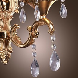 Elegante lámpara de pared de cristal en color rosa