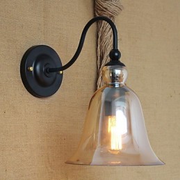 Aplique de pared de vidrio decorado con estilo minimalista de estilo rural americano para sala de estar y pasillo