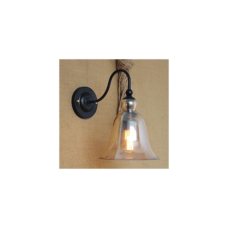 Aplique de pared de vidrio decorado con estilo minimalista de estilo rural americano para sala de estar y pasillo