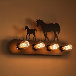 Lámparas de pared estilo loft estilo pastoral americano para dormitorio, pasillo, hierro, estilo retro, estilo caballo salvaje, envío gratuito.