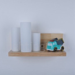 Apliques de pared estilo mini con pantallas de vidrio, modernos y contemporáneos, de madera y bambú.