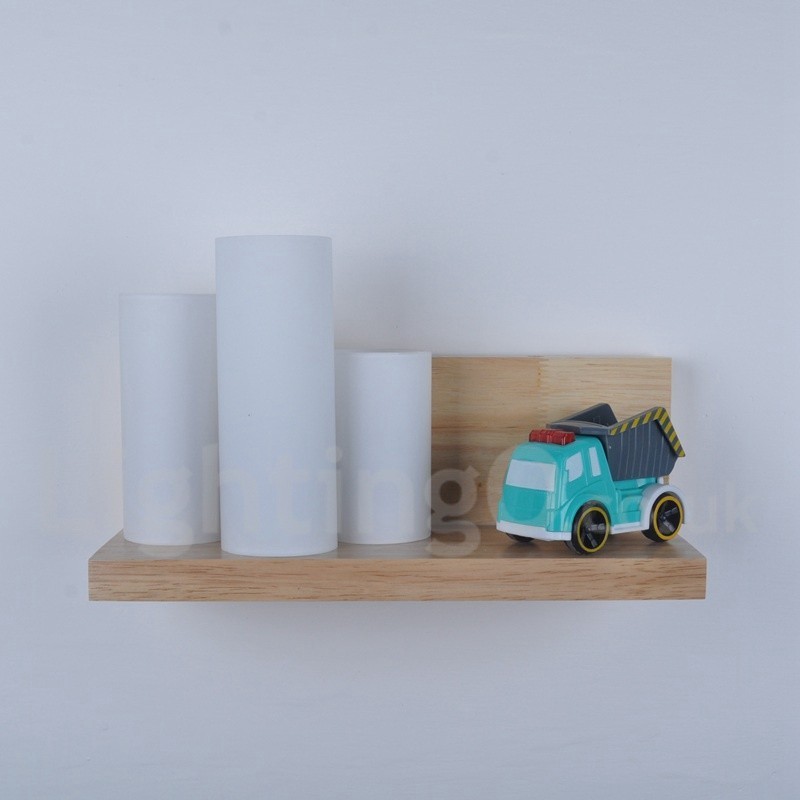 Apliques de pared estilo mini con pantallas de vidrio, modernos y contemporáneos, de madera y bambú.