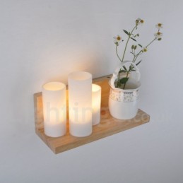 Apliques de pared estilo mini con pantallas de vidrio, modernos y contemporáneos, de madera y bambú.