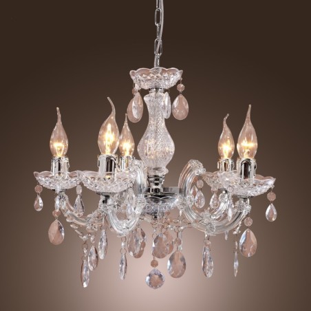 Lámpara de techo cromada Upligh, luz de vela, accesorio acrílico, lámpara colgante Lámpara de techo cromada Upligh, luz de vela, accesorio acrílico, lámpara colgante