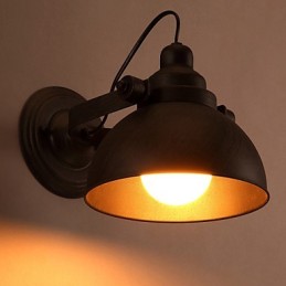 Lámpara de pared vintage creativa con maceta de hierro forjado para loft