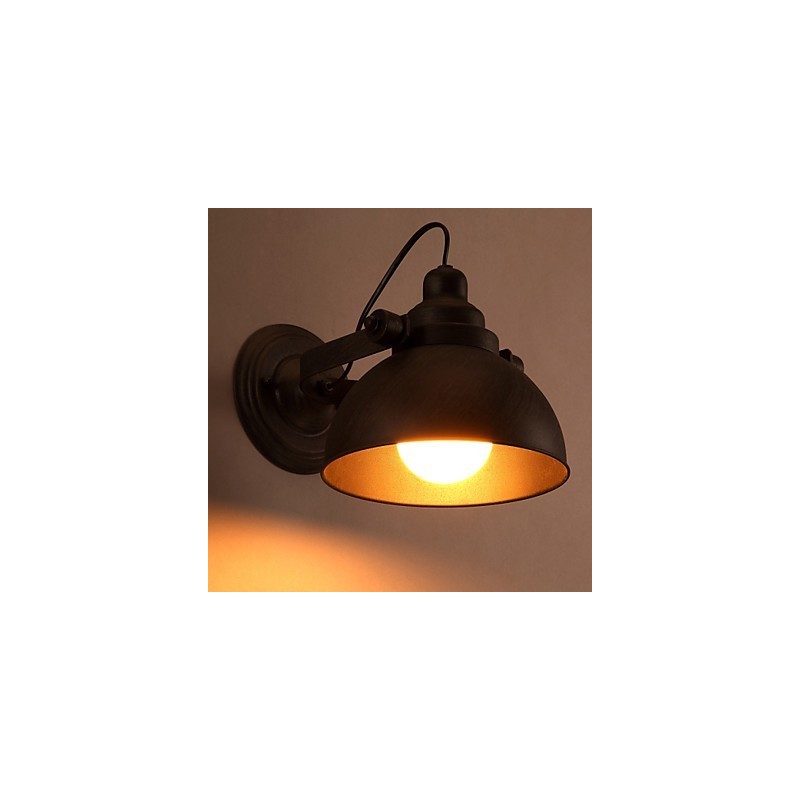 Lámpara de pared vintage creativa con maceta de hierro forjado para loft