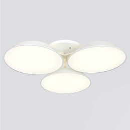 Lámpara empotrada de 3 luces, metal, acrílico, sencilla y moderna.