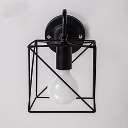 Lámparas de pared de la industria americana, estilo nostálgico vintage de hierro forjado para loft, pasillo y balcón.