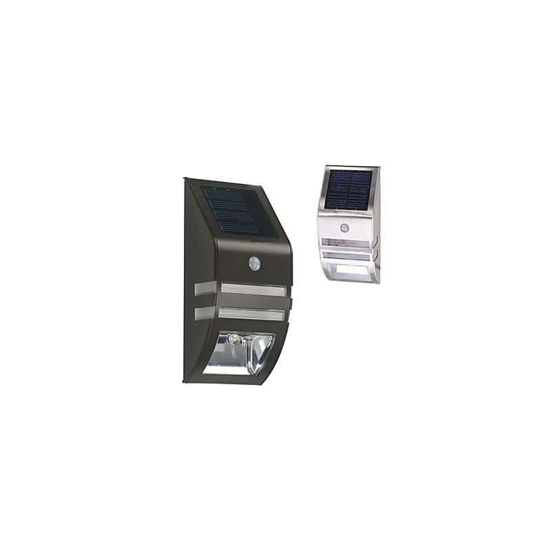 Lámpara solar de pared blanca con sensor de movimiento PIR