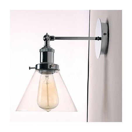 Lámpara de pared Art Déco con pantalla cónica de vidrio Lámpara de pared Art Déco con pantalla cónica de vidrio