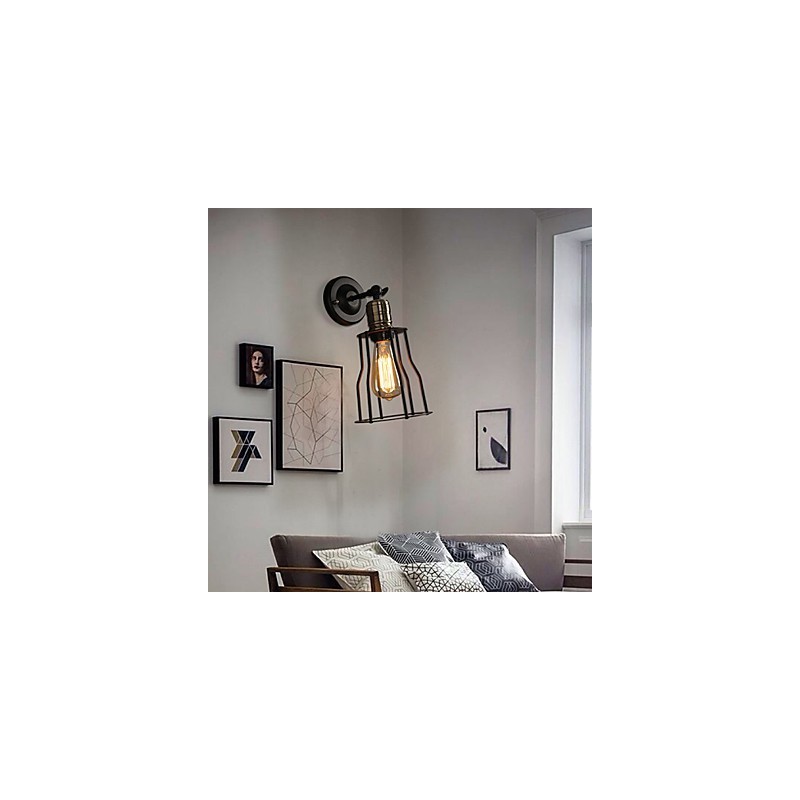 Lámpara de pared creativa de metal de titanio para la cabecera de la cama
