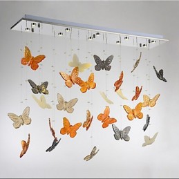 Lámpara colgante de mariposa de cristal