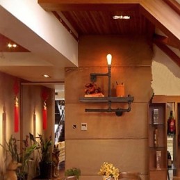 Apliques de pared estilo mini rústico Lodge de metal