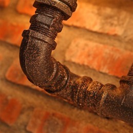 Apliques de pared de hierro con barra retro, estilo mini, rústico, de metal