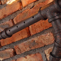 Apliques de pared estilo mini rústico Lodge de metal