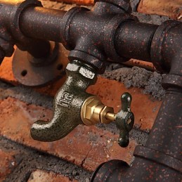 Apliques de pared estilo mini rústico Lodge de metal