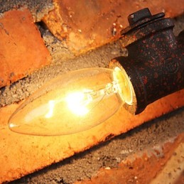 Apliques de pared estilo mini rústico Lodge de metal