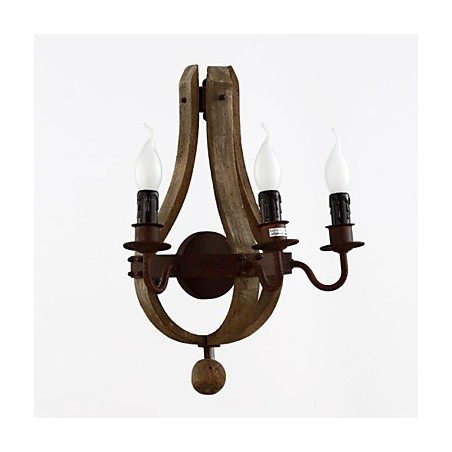 Lámpara de pared de madera rústica americana vintage con forma de barril de vino, ideal para sala de estar y dormitorio. Lámpara de pared de madera rústica americana vintage con forma de barril de vino, ideal para sala de estar y dormitorio.