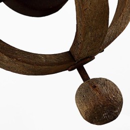 Lámpara de pared de madera rústica americana vintage con forma de barril de vino, ideal para sala de estar y dormitorio.