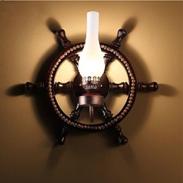 Lámpara de pared de una luz y cristal