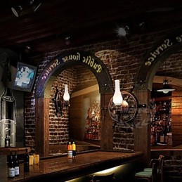 Lámpara de pared de una luz y cristal