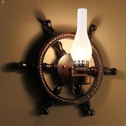 Lámpara de pared de una luz y cristal