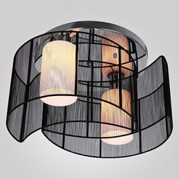 Lámpara de techo de diseño moderno, 2 luces, color negro