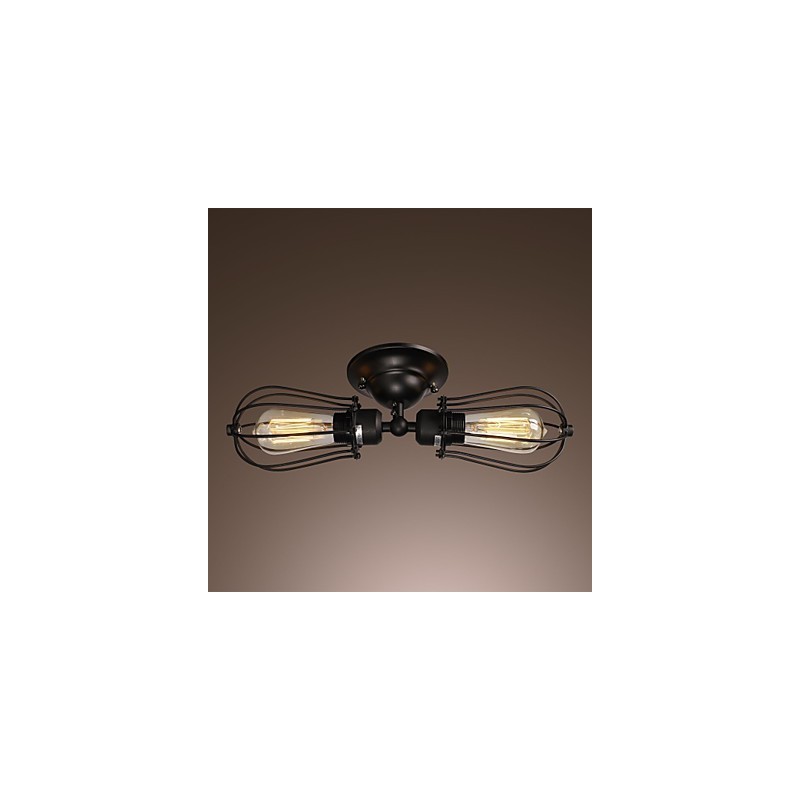Aplique de pared dorado de 2 luces en estilo antiguo
