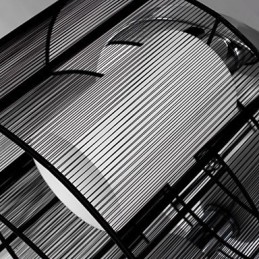 Lámpara de techo de diseño moderno, 2 luces, color negro