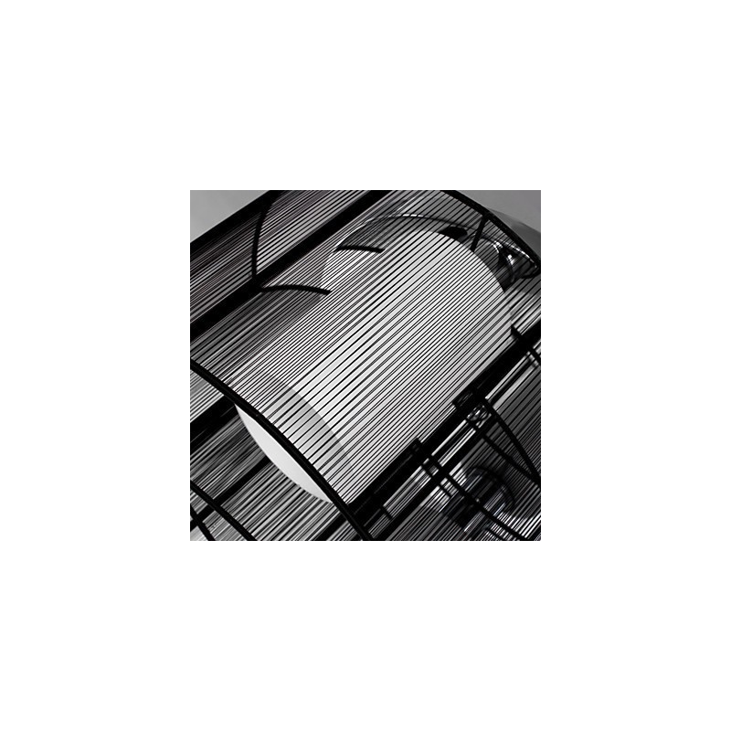 Lámpara de techo de diseño moderno, 2 luces, color negro