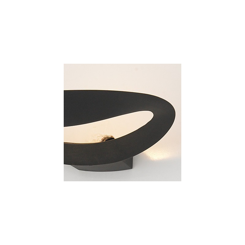 Aplique artístico de pared con 1 luz en blanco y negro