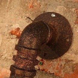 Apliques de pared estilo mini rústico Lodge de metal