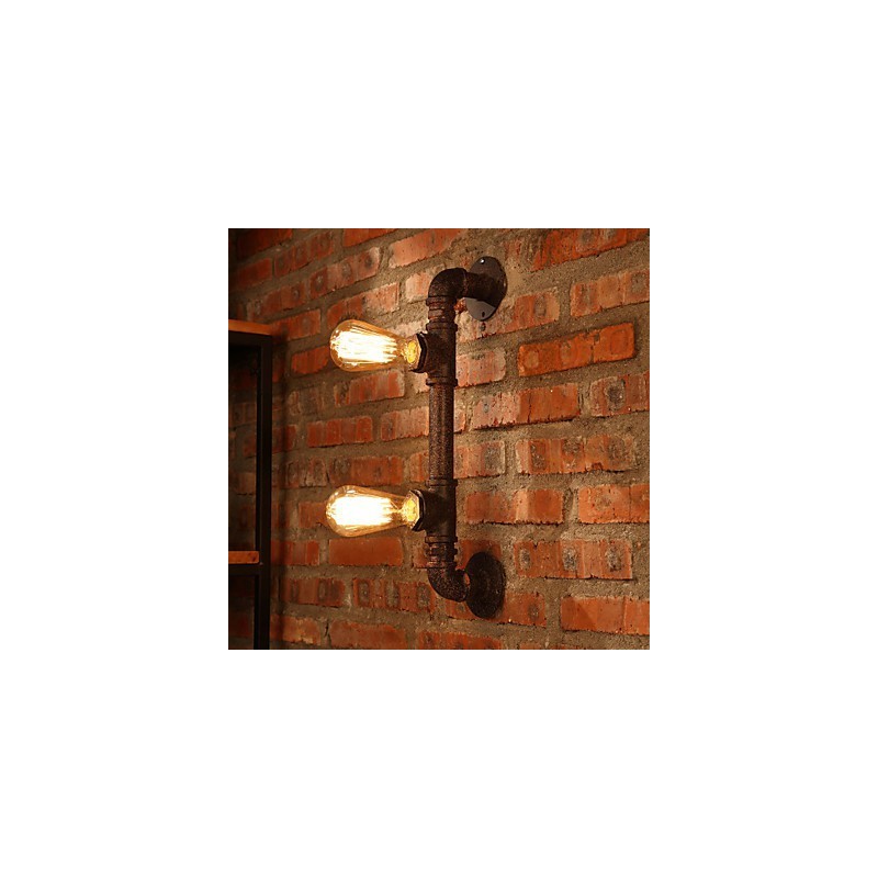 Apliques de pared estilo mini rústico Lodge de metal