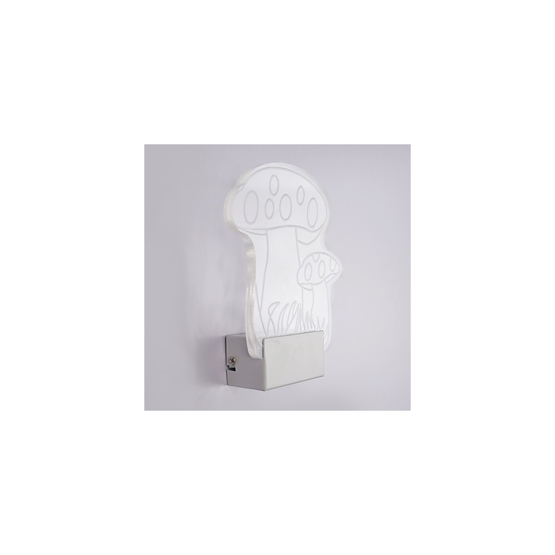 Lámpara de pared acrílica de PVC, moderna y contemporánea, de metal.
