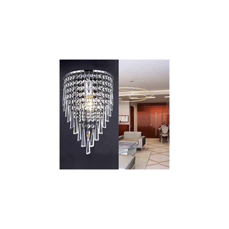 Lámpara de pared de cristal elegante con 1 luz