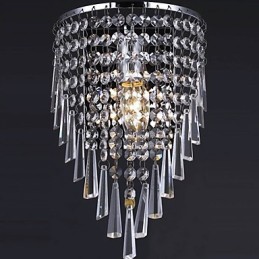 Lámpara de pared de cristal elegante con 1 luz