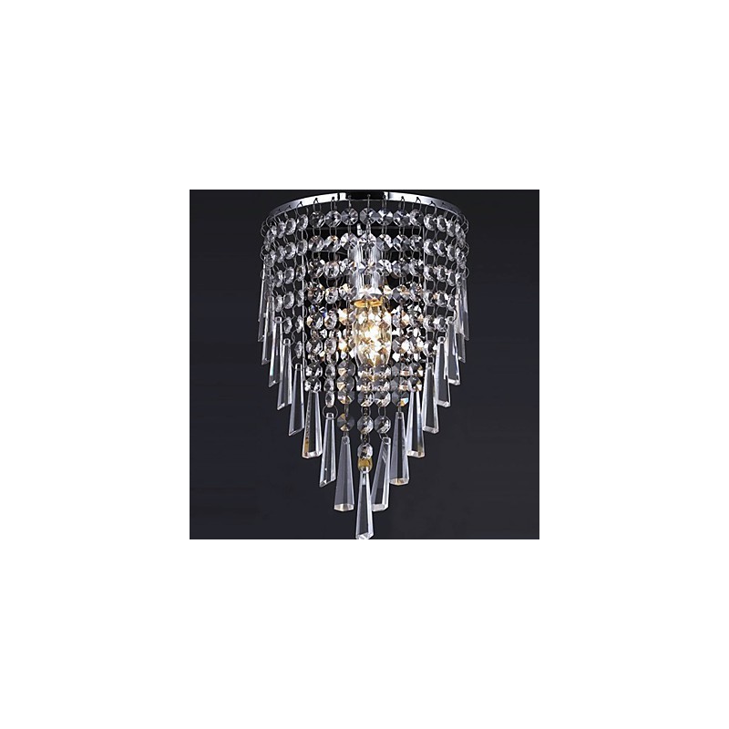 Lámpara de pared de cristal elegante con 1 luz