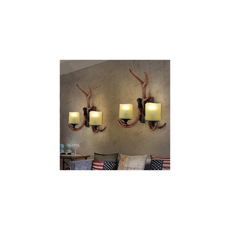 Apliques de pared estilo mini tradicional clásico resina