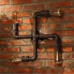 Apliques de pared estilo mini rústico Lodge de metal