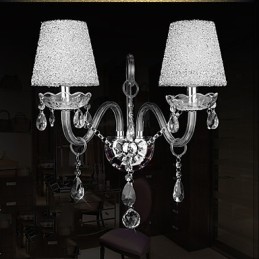 Apliques de pared de cristal de estilo clásico tradicional.