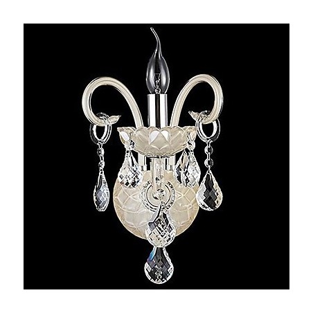 Apliques de pared de cristal, luces de pared para exteriores, luces de pared con forma de vela, luces de pared de lectura, modernas y contemporáneas de metal.