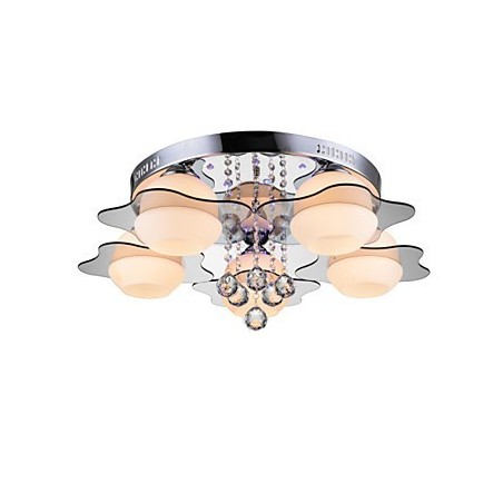Lámpara de techo moderna empotrada con control remoto de 5 luces en azul y rojo Lámpara de techo moderna empotrada con control remoto de 5 luces en azul y rojo