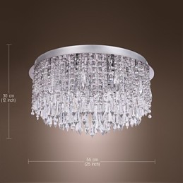 Lámpara empotrada moderna contemporánea de cristal cromado