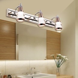 Iluminación de baño moderna contemporánea de metal