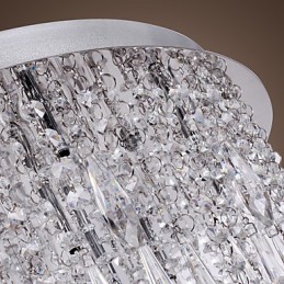 Lámpara empotrada moderna contemporánea de cristal cromado
